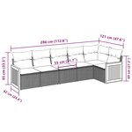 vidaXL Salon de jardin 6 Pièces avec coussins noir résine tressée