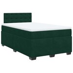 vidaXL Sommier à lattes de lit avec matelas vert foncé 120x190 cm