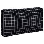 vidaXL Coussins de palette lot de 3 motif à carreaux noir tissu Oxford