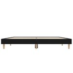 vidaXL Cadre de lit sans matelas noir 135x190 cm bois d'ingénierie