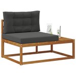 vidaXL Canapé d'extérieur extrémité Naturel 115 x 83 x 73 cm