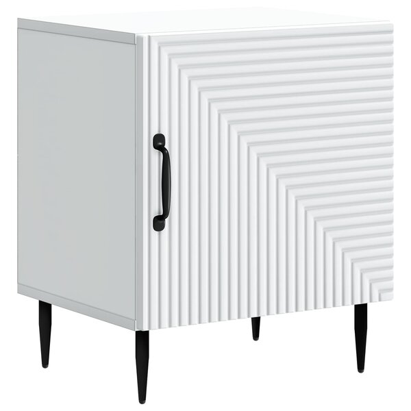 vidaXL Cabinet de chevet Blanc 43 x 34 5 x 50 cm Bois d'ingénierie