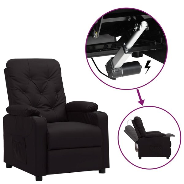vidaXL Fauteuil Noir Similicuir