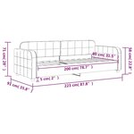 vidaXL Lit de repos sans matelas gris clair 80x200 cm velours