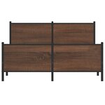 vidaXL Cadre de lit en métal sans matelas chêne marron 140x190 cm