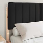 vidaXL Cadre de lit avec tête de lit rembourrée Naturel et Noir