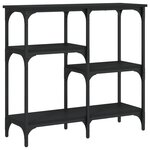 vidaXL Table console noir 80x29x75 cm bois d'ingénierie
