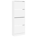 vidaXL Armoire à chaussures blanc 60x21x163 5 cm bois d'ingénierie