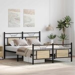 vidaXL Cadre de lit sans matelas chêne sonoma 137x190 cm
