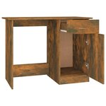 vidaXL Bureau Chêne fumé 100x50x76 cm Bois d'ingénierie