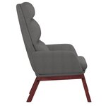 vidaXL Chaise de relaxation Gris clair Tissu