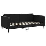 vidaXL Lit de jour avec lit gigogne noir 90x200 cm tissu