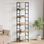 vidaXL Étagère Chêne artisanal 50 x 33 x 188 5 cm Bois d'ingénierie