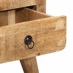 vidaXL Table de chevet 2 Pièces 40x32x46 cm bois massif de manguier brut