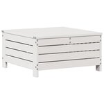 vidaXL Salon de jardin 5 Pièces avec coussins blanc bois massif de pin
