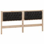 vidaXL Tête de lit Autre Marron et noir 160 cm Bois massif en pin
