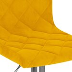 vidaXL Tabourets de bar lot de 2 jaune moutarde velours