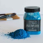 Pigment en poudre - sennelier - bleu de céruleum - pot de 200 ml