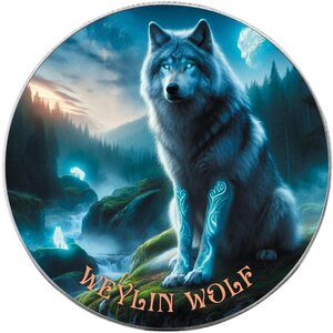 Pièce de monnaie en Argent 1 Dollar g 31.1 (1 oz) Millésime 2025 Forest Totems WEYLIN WOLF