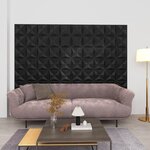 vidaXL Panneaux muraux 3D 48 Pièces 50x50 cm noir origami 12 m²