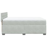 vidaXL Sommier à lattes de lit et matelas Gris clair 140x190cm Velours