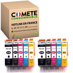 520XL 521XL - 10 cartouches compatibles pour Canon 520 XL 521 XL - COMETE