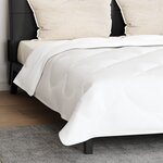 vidaXL Duvet d'hiver avec oreiller 3 Pièces Blanc 240 x 260 cm Microfibre