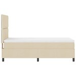 vidaXL Lit à ressorts avec matelas Crème 90 x 190 cm tissu