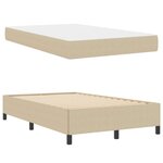 vidaXL Cadre de lit avec matelas Gris Vert Clair 120 x 190 cm tissu