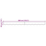 vidaXL Valence de store pour cadre de 3 m beige 2.8x0.2 m