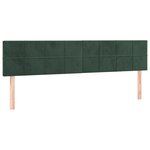 vidaXL Tête de lit à LED Vert foncé 160x5x78/88 cm Velours