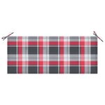 vidaXL Banc de jardin 2 places avec coussin 120 cm Bois d'eucalyptus