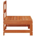 vidaXL Sofa de jardin milieu Pin massif Brun Ciré 124 x 62 x 70 5 cm