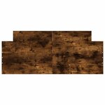 vidaXL Cadre de lit tête de lit et pied de lit chêne fumé 120x200 cm