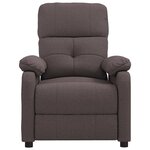 vidaXL Fauteuil inclinable Marron foncé Tissu