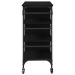 vidaXL Chariot de cuisine Chêne noir 87 5x38 5x84 5 cm Bois d'ingénierie