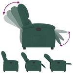 vidaXL Fauteuil inclinable vert foncé velours