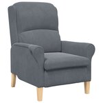 vidaXL fauteuil Gris foncé 76 x 94 x 102 cm Velours