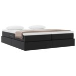 vidaXL Lit avec rangement et matelas avec matelas Noir 200 x 200 cm