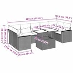 vidaXL Salon de jardin avec coussins 8 Pièces beige résine tressée
