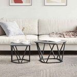 vidaXL Ensemble de tables d'appoint 2 Pièces Sonoma gris 50 x 50 x 40 cm