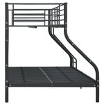 vidaXL Cadre de lit superposé sans matelas noir 140x200 cm/90x200 cm