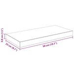 vidaXL Étagère murale flottante Blanc brillant 50x23x3 8 cm MDF