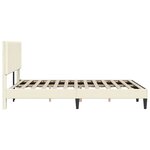vidaXL Cadre de lit Crème 120 x 200 cm Tissu en velours côtelé