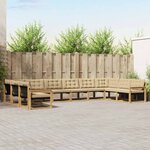 vidaXL Ensemble de canapés d'extérieur 10 Pièces Blanc et Beige