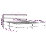 vidaXL Cadre de lit sans matelas noir 200x200 cm
