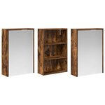 vidaXL Ensemble de Meubles de Salle de Bain 3 Pièces 126 x 16 x 62.5 cm