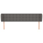 vidaXL Tête de lit avec oreilles Gris 203x23x78/88 cm Similicuir