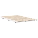 vidaXL Cadre de lit surélevé Blanc 120 x 200 cm Bois massif en pin