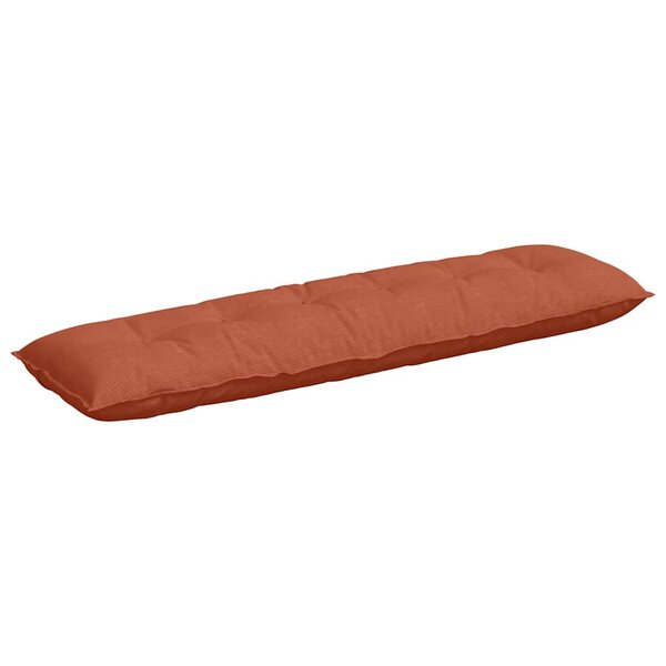 vidaXL Coussin de Dos Rouge orange 180 x 50 cm Tissu en velours côtelé